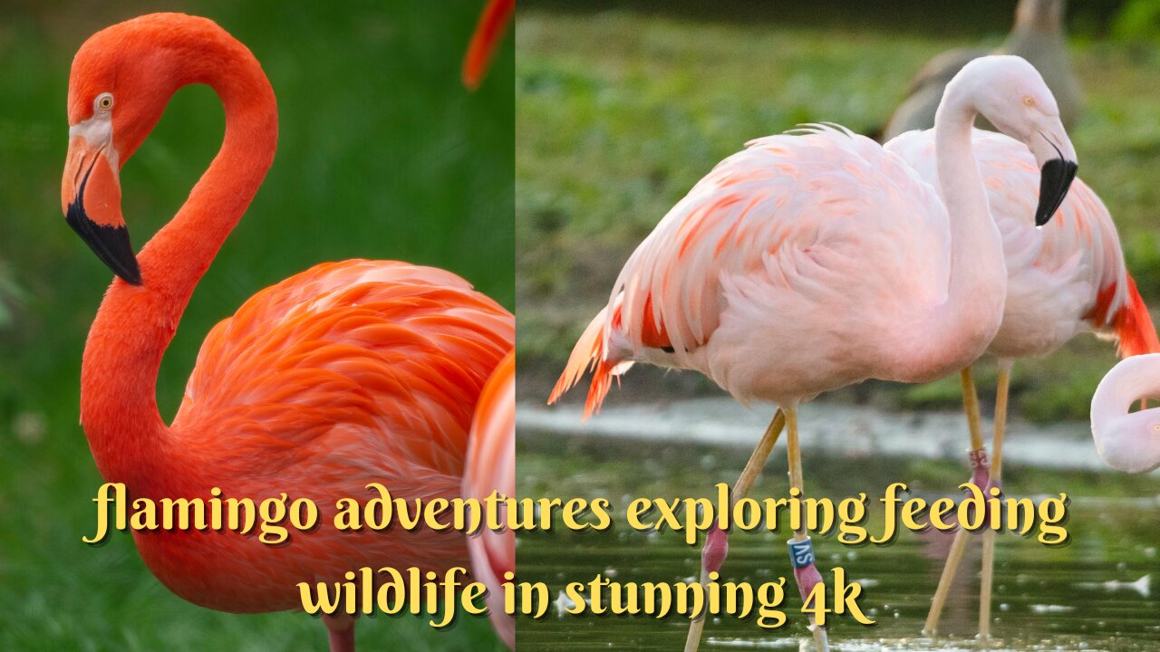 flamingo adventures: exploring feeding wildlife in stunning 4k