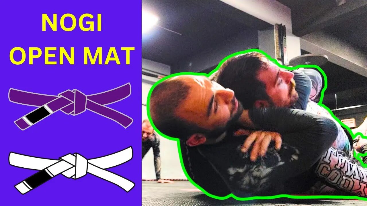 Open Mat NoGi Roll with Ahmet - BJJ White Belt vs Purple Belt