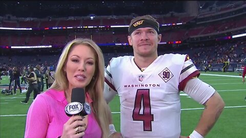 Taylor Heinicke Getting Emotional After Win Over The Houston Texans
