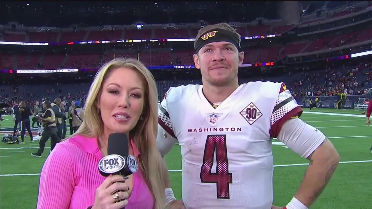 Taylor Heinicke Getting Emotional After Win Over The Houston Texans