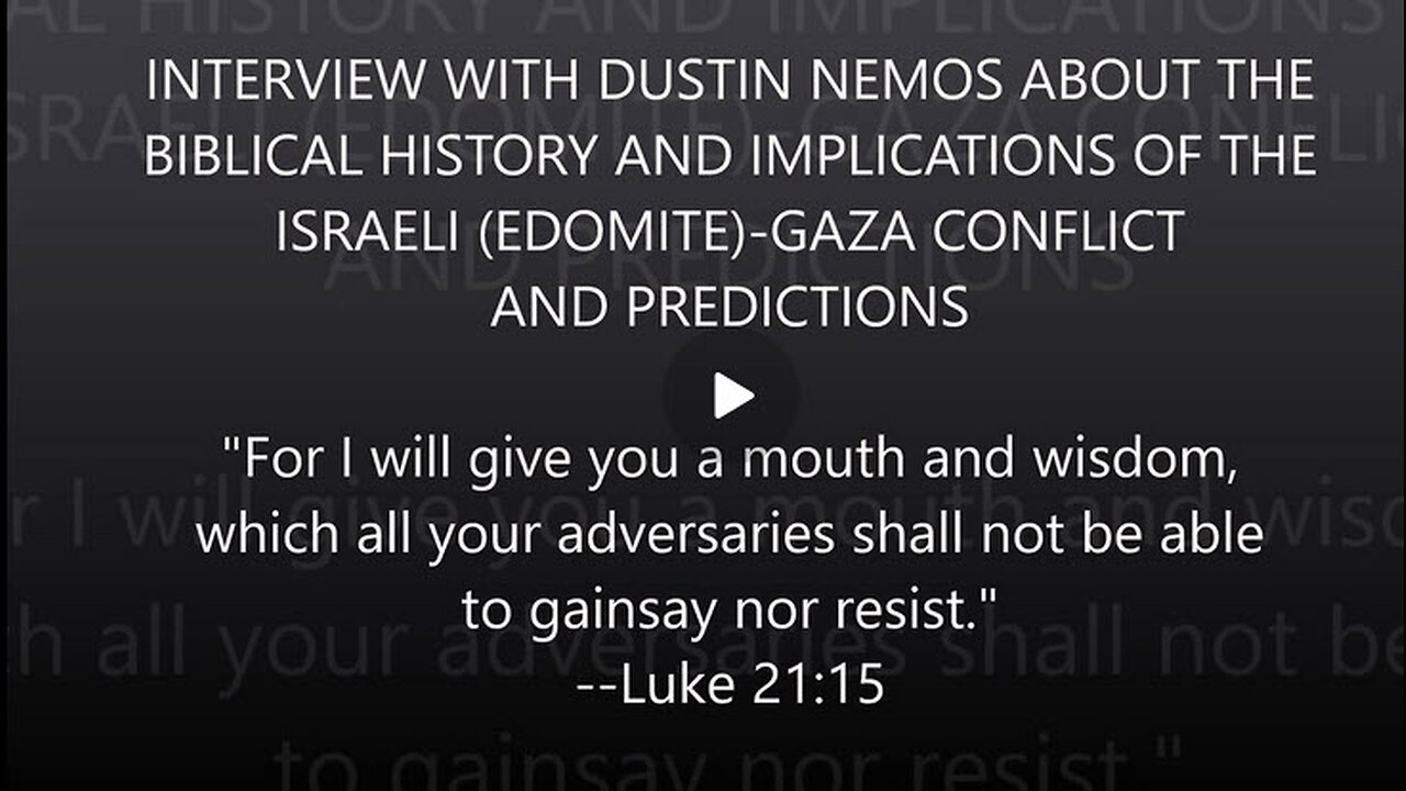 2023-10-24 Scott Bennett, Dustin Nemos. Biblical History and Implications of the Israel (Edomite).