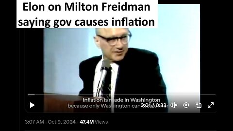 Elon on US gov causing inflation