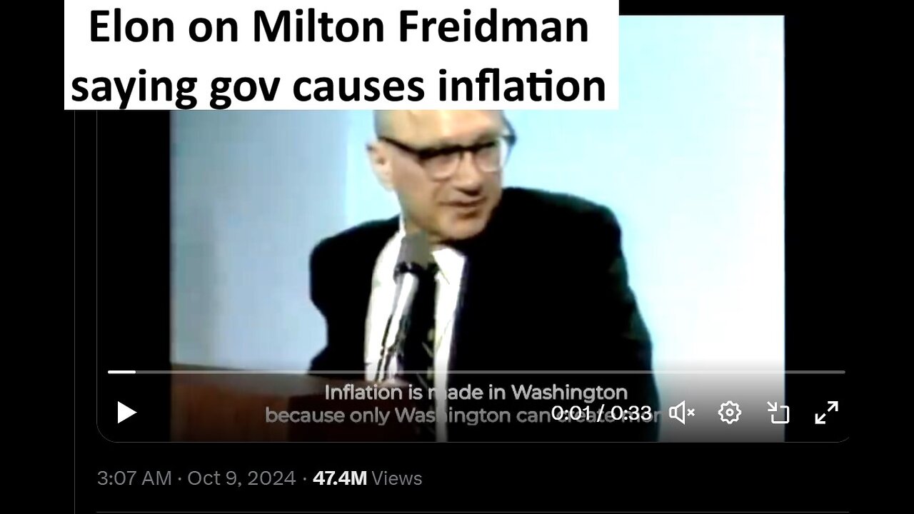 Elon on US gov causing inflation