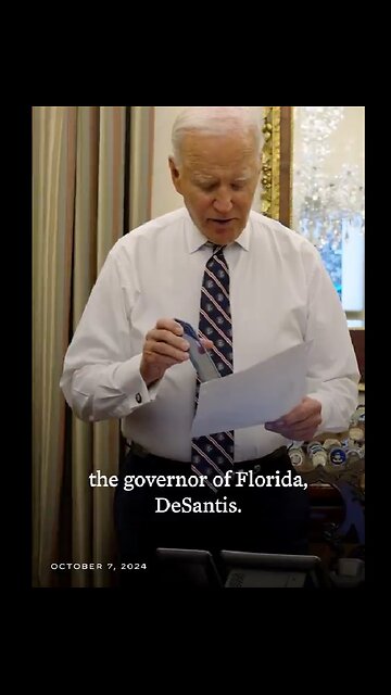 BIDEN TO DeSANTIS AND CASTOR: CALL ME...