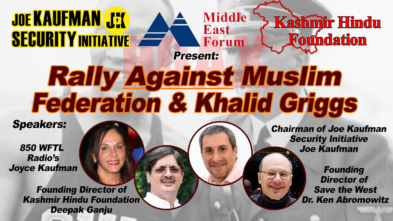 Protest Against #Muslim Federation and #AntiSemite Khalid Griggs