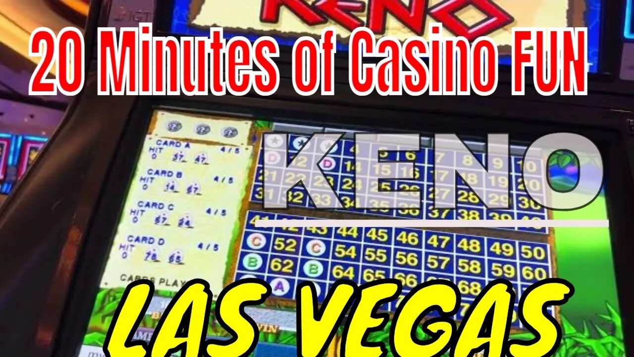 Mid Day Quick Las Vegas Casino Play - Gambling Nooner KENO - CLEOPATRA CAVEMAN @ 4 CARD