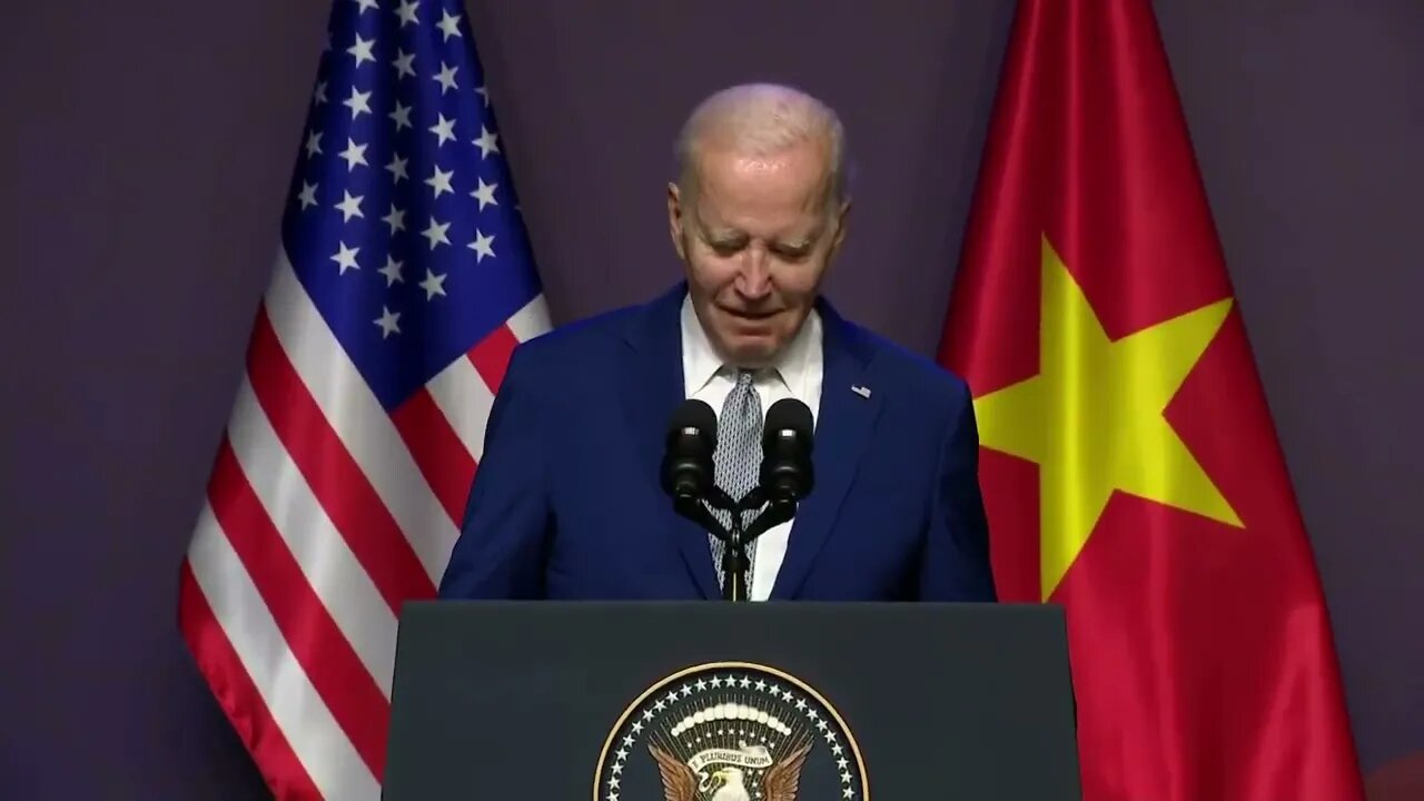 Biden Wanders On Stage To Open His "Press Conference" In Vietnam: "It Is Evening, Isn't It?"