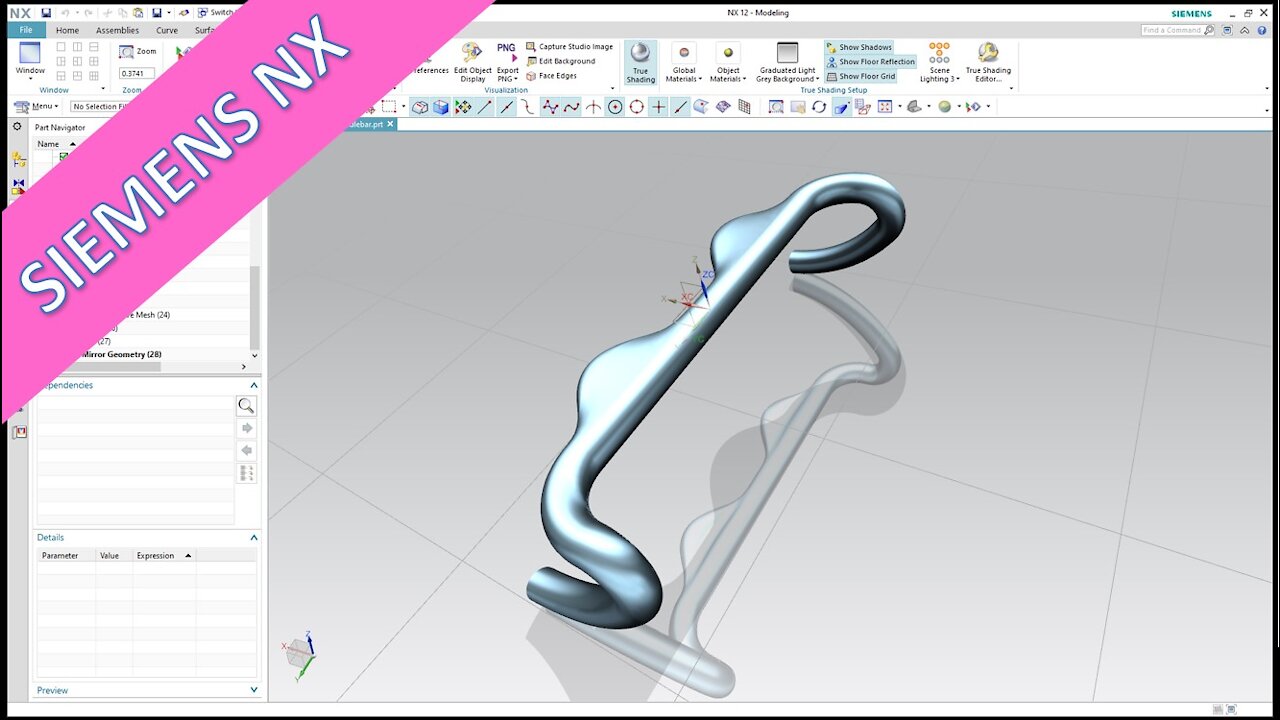 Bicycle Handlebar V2 - Siemens NX 12 Training - Surfaces