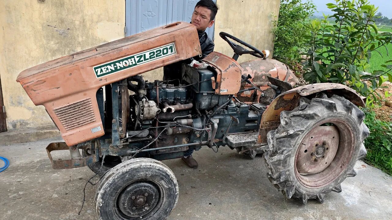 Restoration old Japanese Kubota Zl 2201 tractor _ Restore Kubota tractor engine