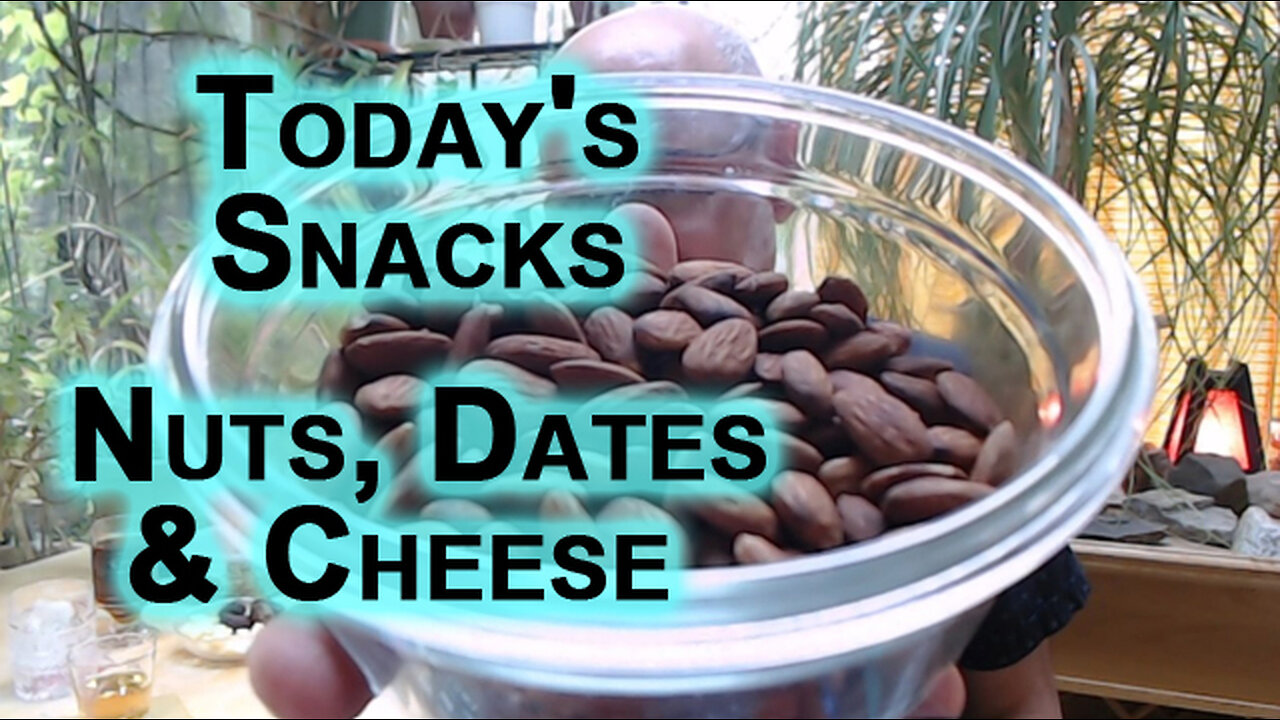 Today's Snacks: Roasted Almonds & Walnuts and Dates & Cheese [Food Eating ASMR]