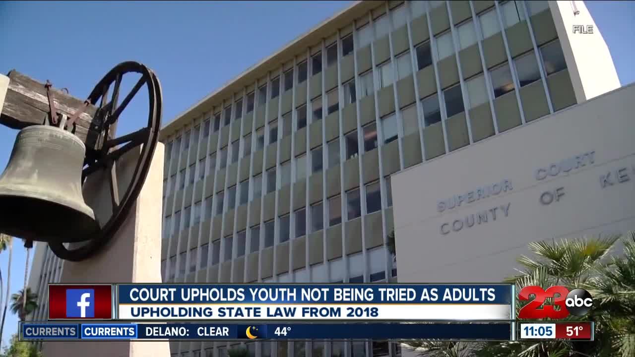 California Supreme Court upholds youths not being tried as adults