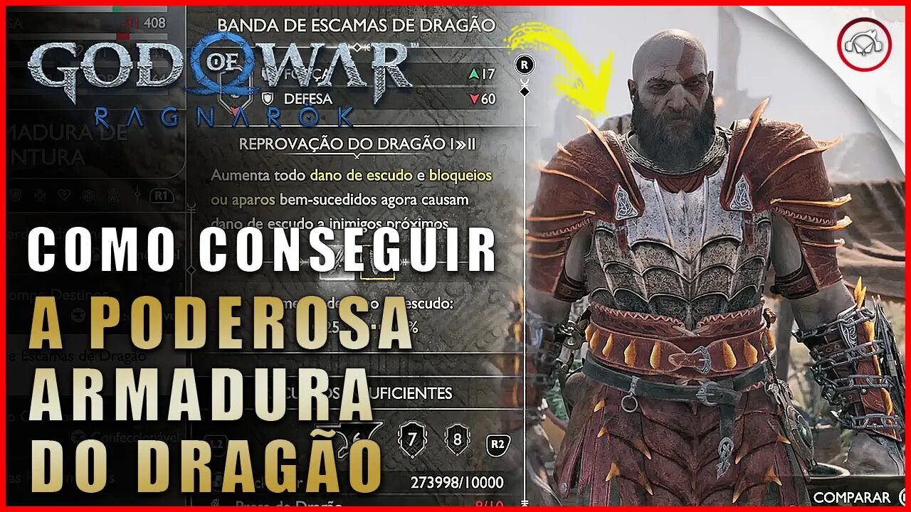 God of war Ragnarok, Como conseguir a Poderosa Armadura do Dragão | Super dica