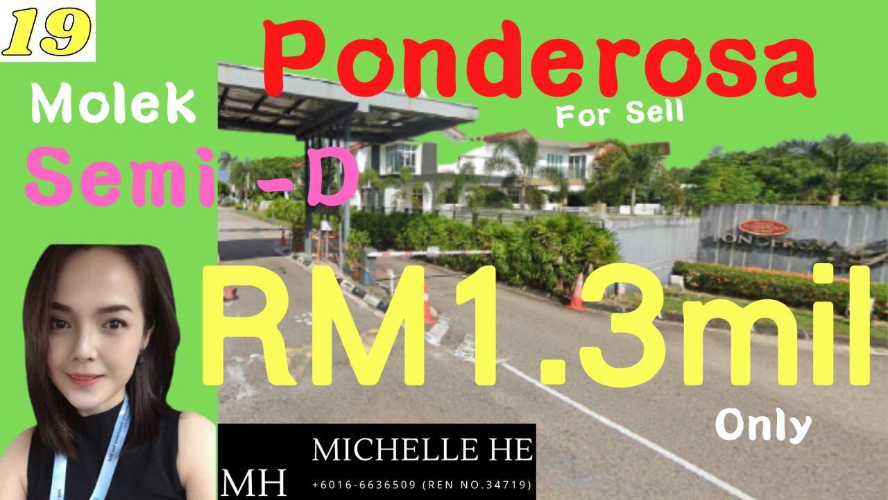 property malaysia Molek Ponderosa Semi-D A1 Renovation ONLY RM1.3mil 百合花园SemiD For SALE 半独立出售