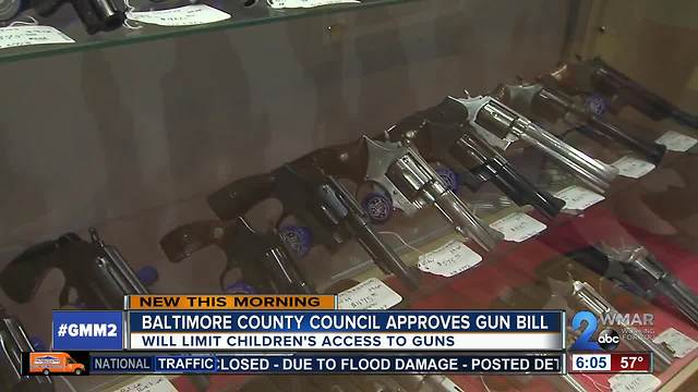 Baltimore County to limit children's access to guns