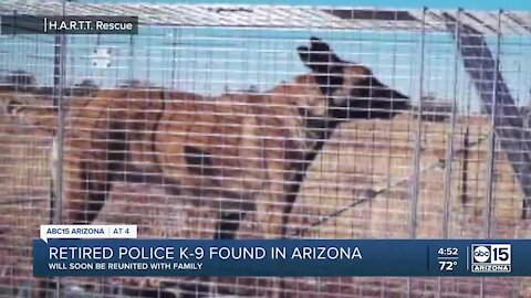 Retired police K9 found in Arizona