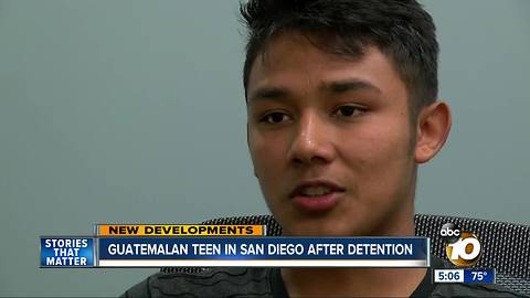 Guatemalan teen in San Diego after detention