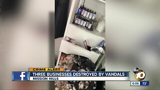 Mission Hills businesses destroyed by vandals