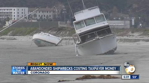 Shipwrecks on Coronado becoming a costly problem for taxpayers