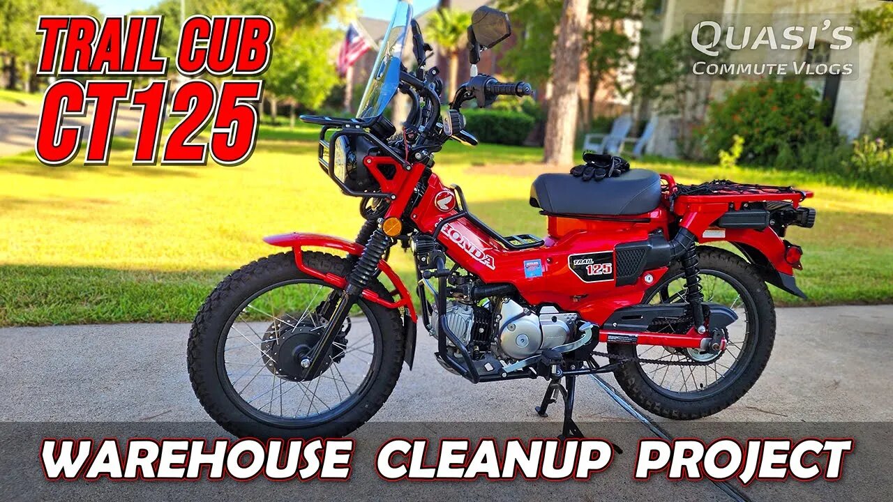 VLOG: Honda Trail 125 CT125 Highway Commute // Warehouse Revamp - Part 1