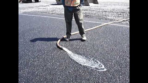 Absorb asphalt - Porous asphalt test