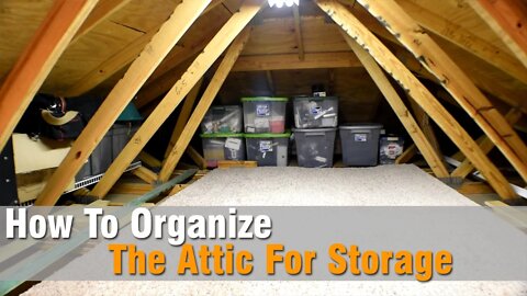 How to organize the attic for storage