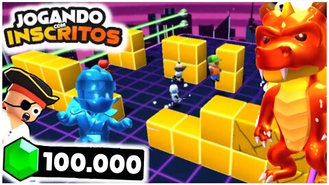 STUMBLE GUYS SALINHA COM OS INSCRITOS