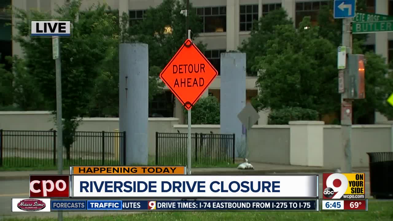 Riverside Drive closes today for five weeks