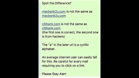 Don’t be scammed! Spot the difference!