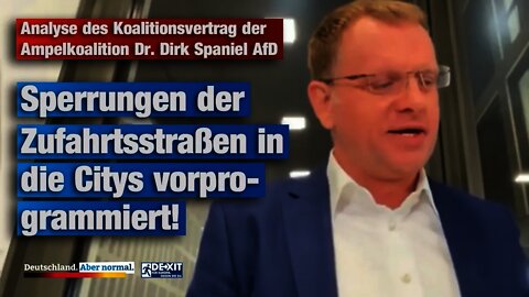 Analyse des Koalitionsvertrag der Ampelkoalition Dr. Dirk Spaniel AfD