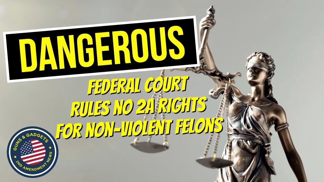 DANGEROUS! Federal Court Rules Non-Violent Felons Are NOT Trustworthy Enough For 2A