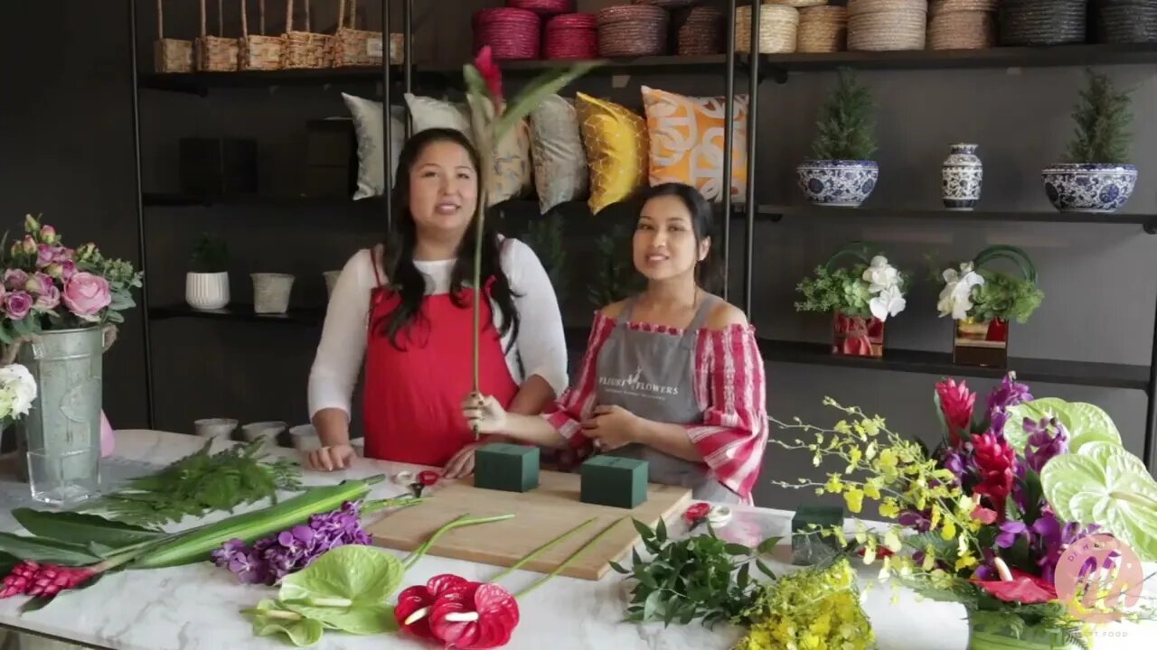 Tropical Flower Table Arrangement for Beginners - DISH By Ili x Fleuri Flowers | Ep. 3