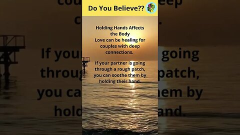 Holding Hands Affects the Body #shorts #shortsyoutube