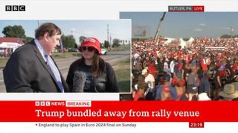 Donald Trump rally witnesses interviewed | BBC News