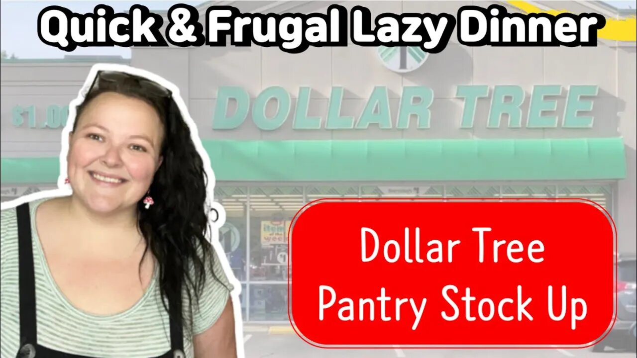 Quick & CHEAP Lazy Dinner || 2023 Dollar Tree Pantry Stock-up Challenge || Shop With Me