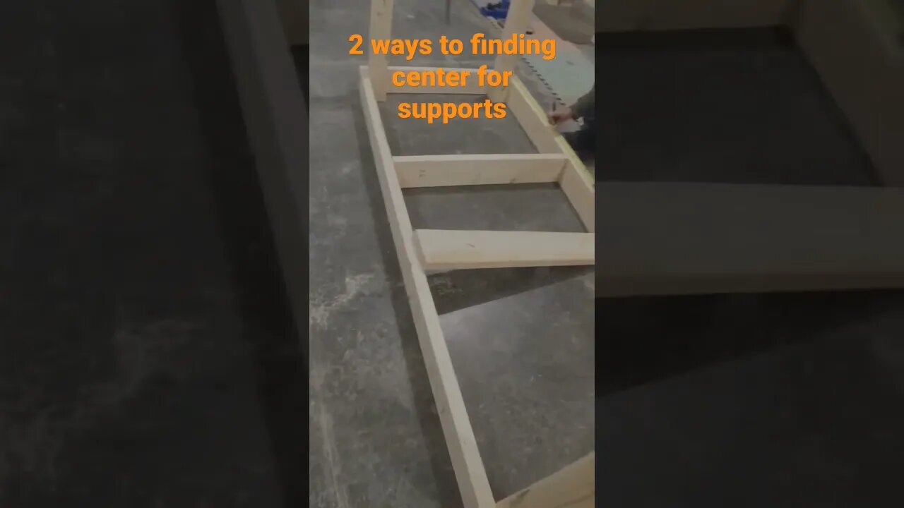 How to find center for intermediate framing supports #woodworking #diy