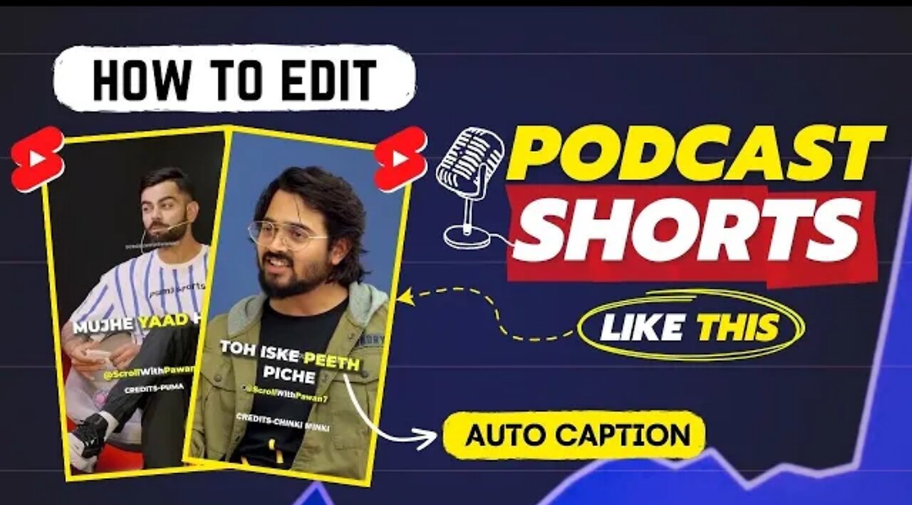 🎙️How to Make Podcast Shorts for YouTube ✨Like @ScrollWithPawan7