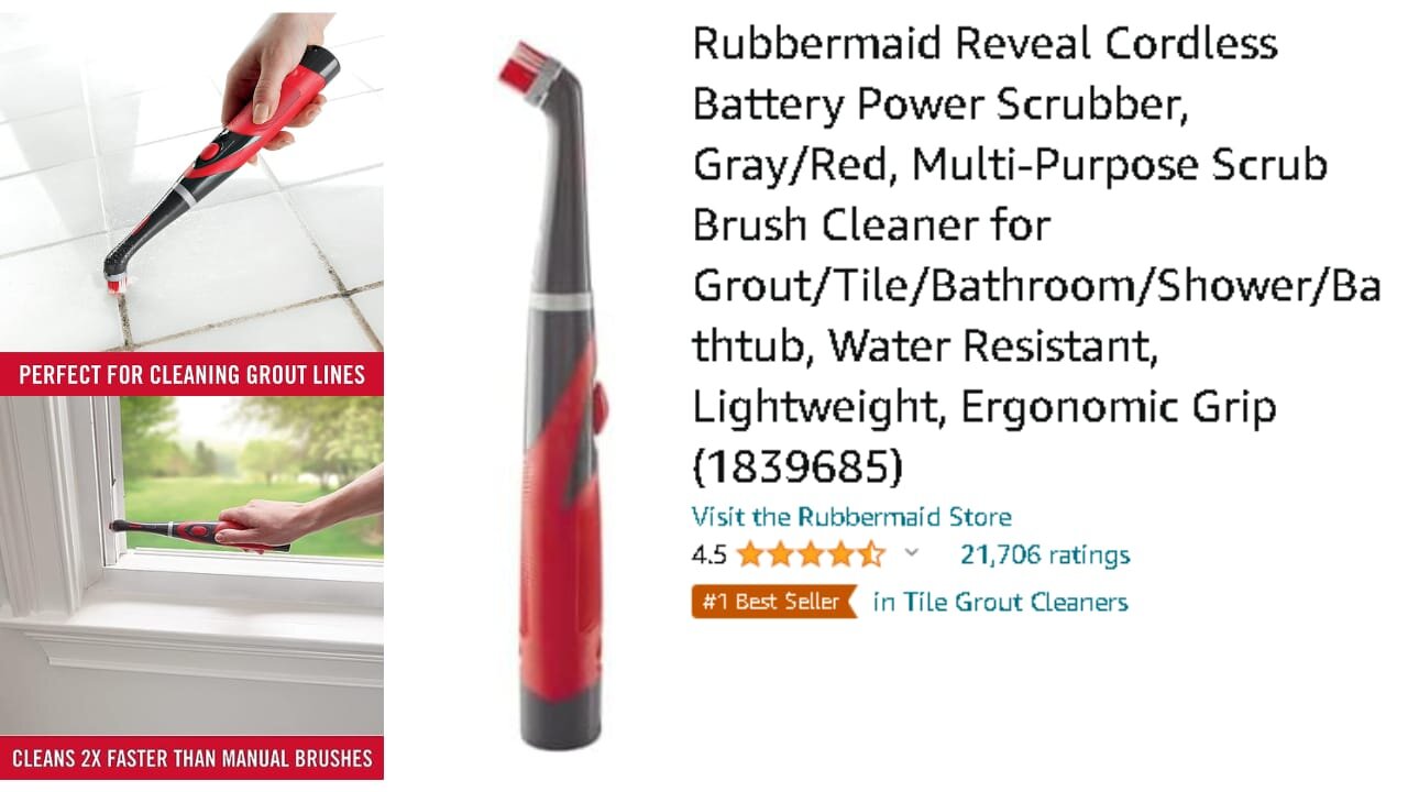 Rubbermaid Reveal Cordless Battery Power Scrubber