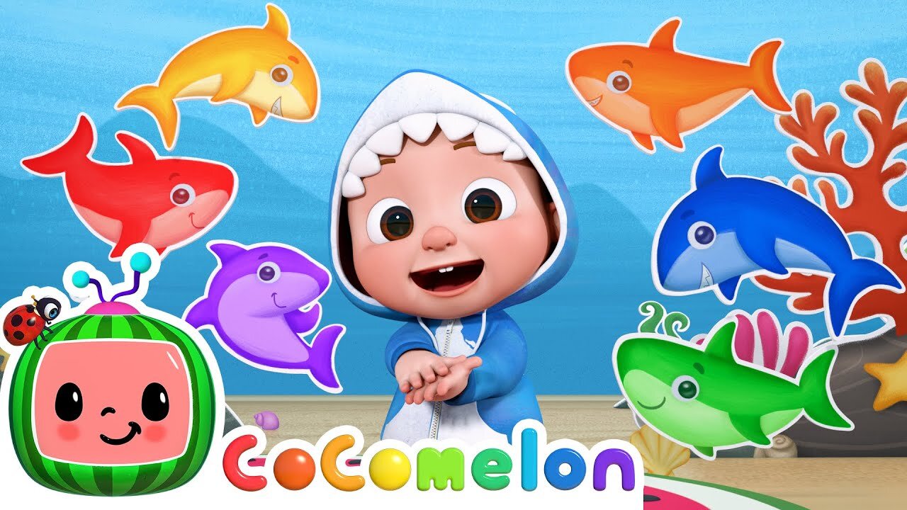 Baby Shark Learns Colors | CoComelon Nursery Rhymes & Kids Songs