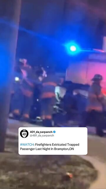 Firefighters Save Trapped Driver