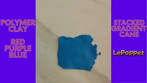Polymer Clay Red-Purple-Blue Stacked Gradient Cane