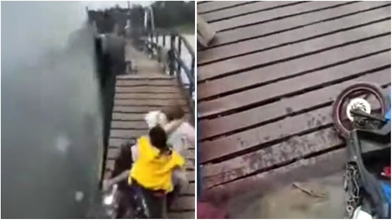 the bridge suddenly collapsed