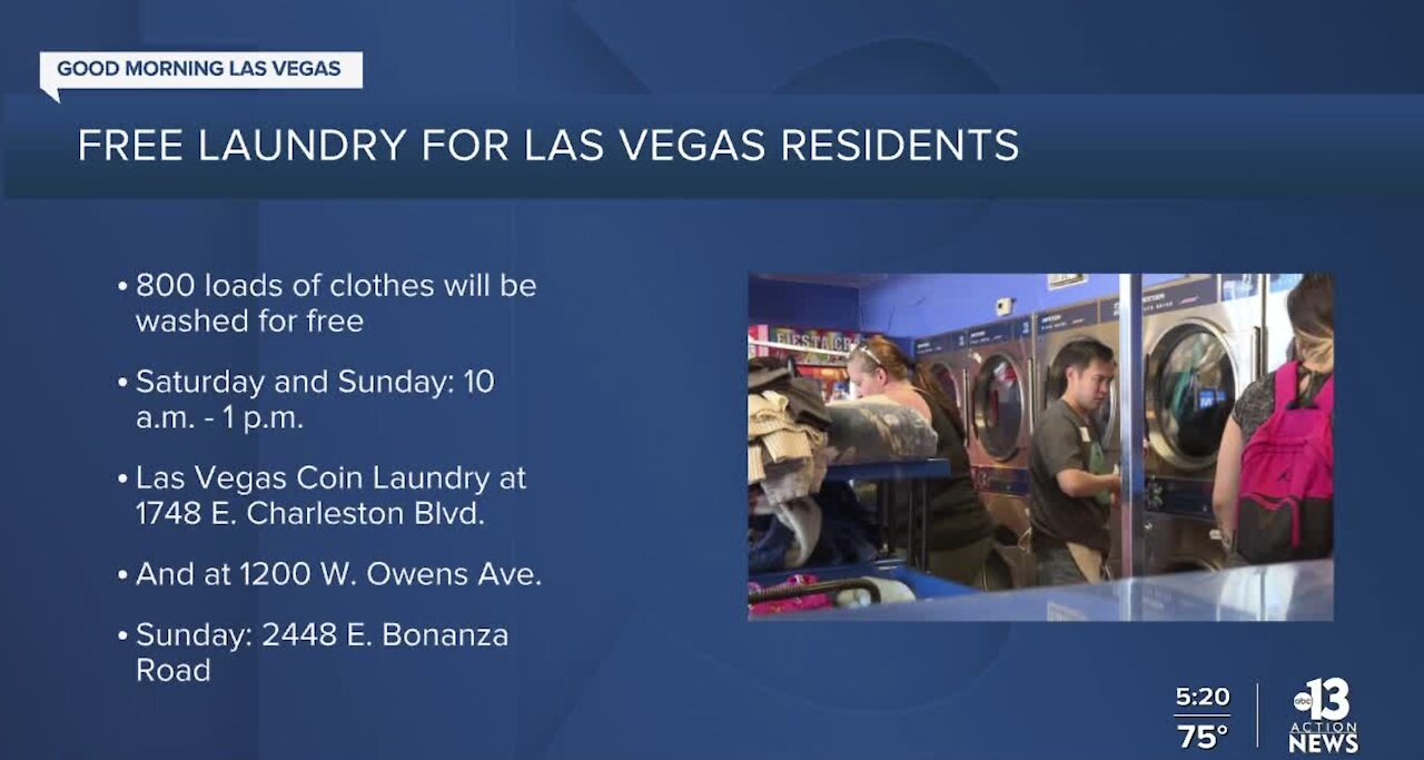 Free laundry for LV residents