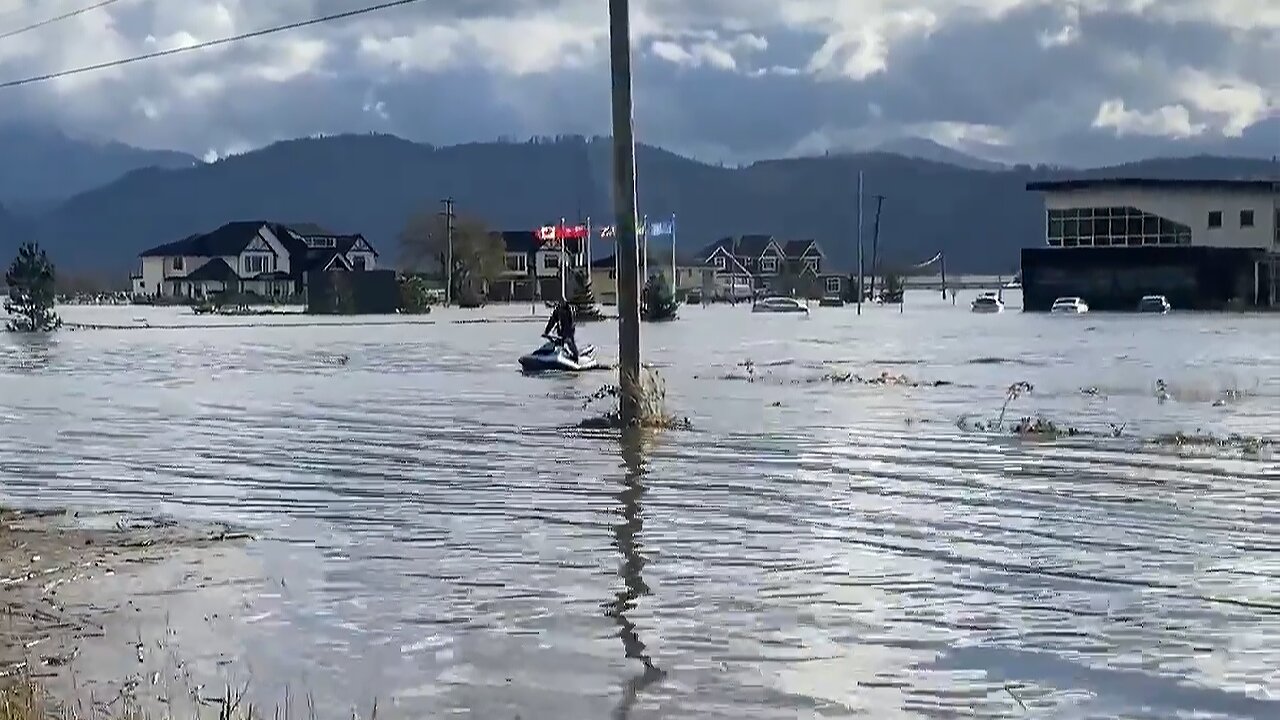 Devastating footage of the flooding in Abbotsford, British Colombia