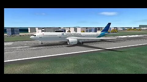 Airbus A330NEO Garuda Indonesia landing in Kuala Lumpur coming from Jakarta