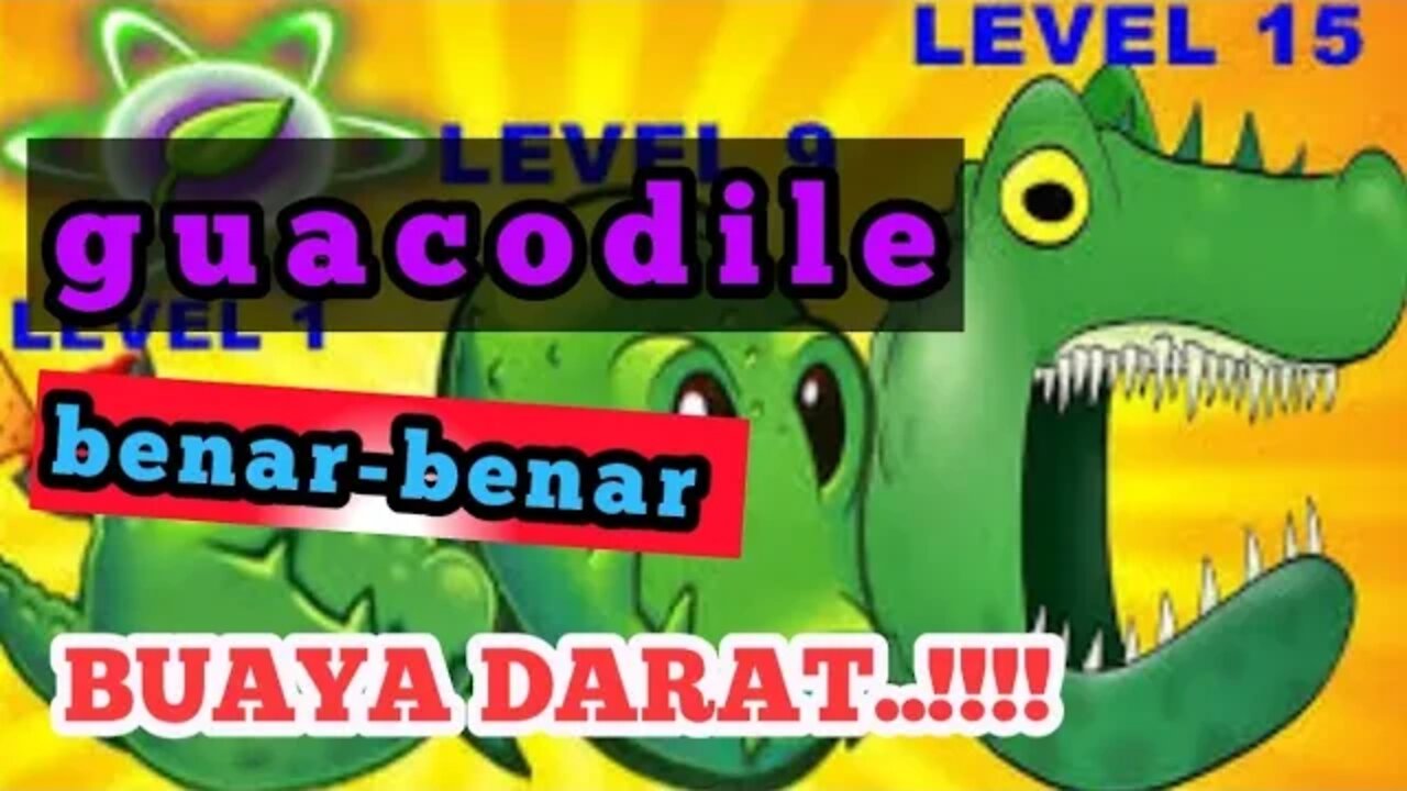 rayuan maut si buaya darat guacodile, bikin zombie hanyut dalam arus | pvz 2 mod apk versi 10.0.2