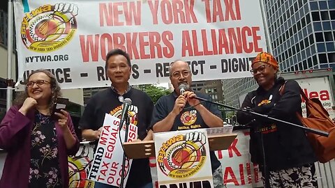 The Exemption from Congestion Pricing Rally Outside @GovKathyHochul Office 6/21/23 hosted by @NYTWA.