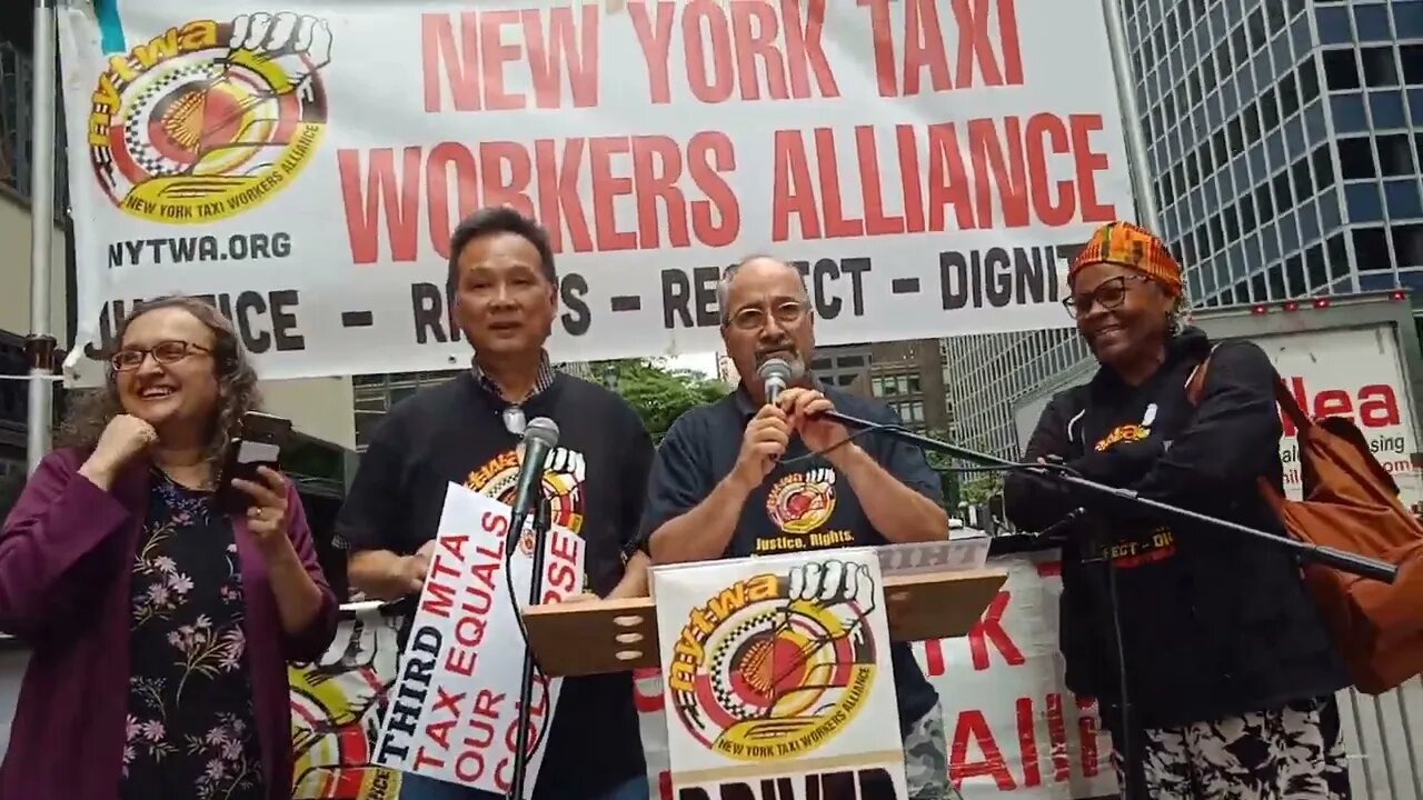 The Exemption from Congestion Pricing Rally Outside @GovKathyHochul Office 6/21/23 hosted by @NYTWA.