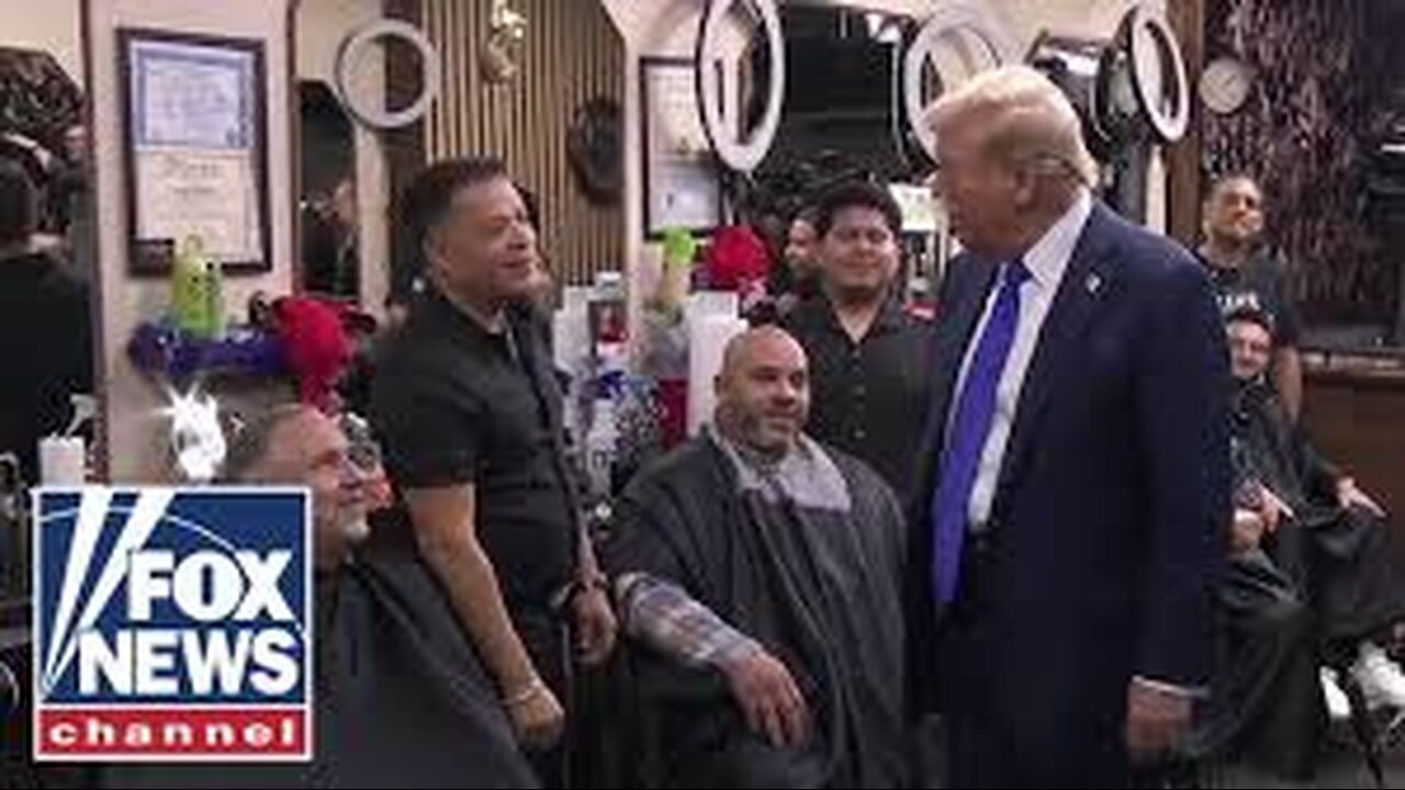 10/20/24 - Trump chats with voters in NYC barbershop: 'You guys are the same as me'