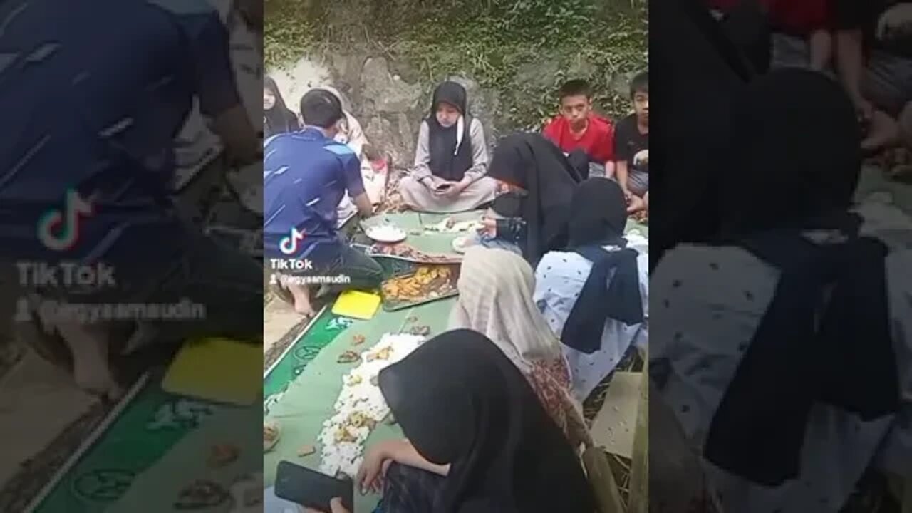 Kemesraan Guru dan Murid di Trpi Kolam