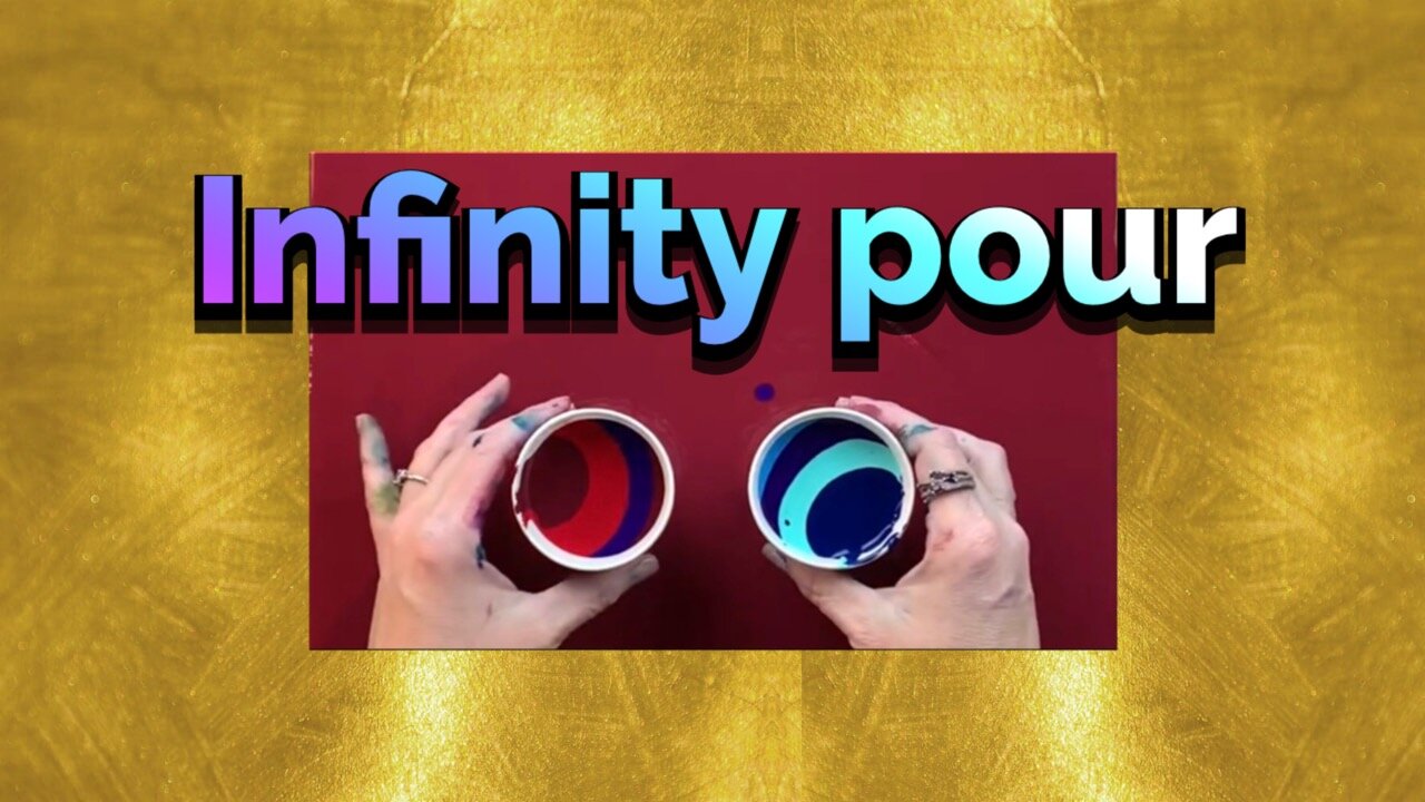 (5) Infinity Ribbon Pour- Easy Acrylic Pouring for Beginners